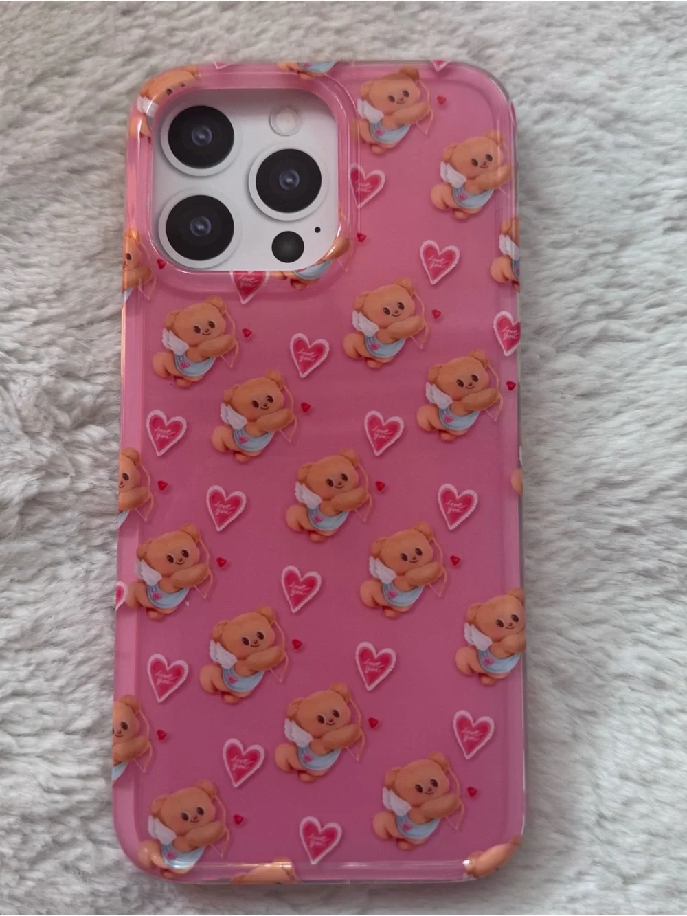 Pink Cupid Bear iPhone Case